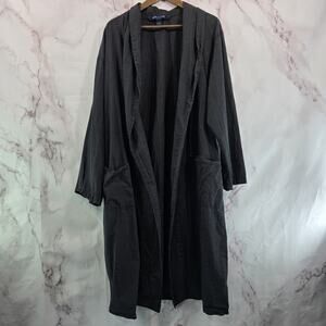 Polo Ralph Lauren Robe Mens Small Medium Black Vintage Plaid Bath Lightweight